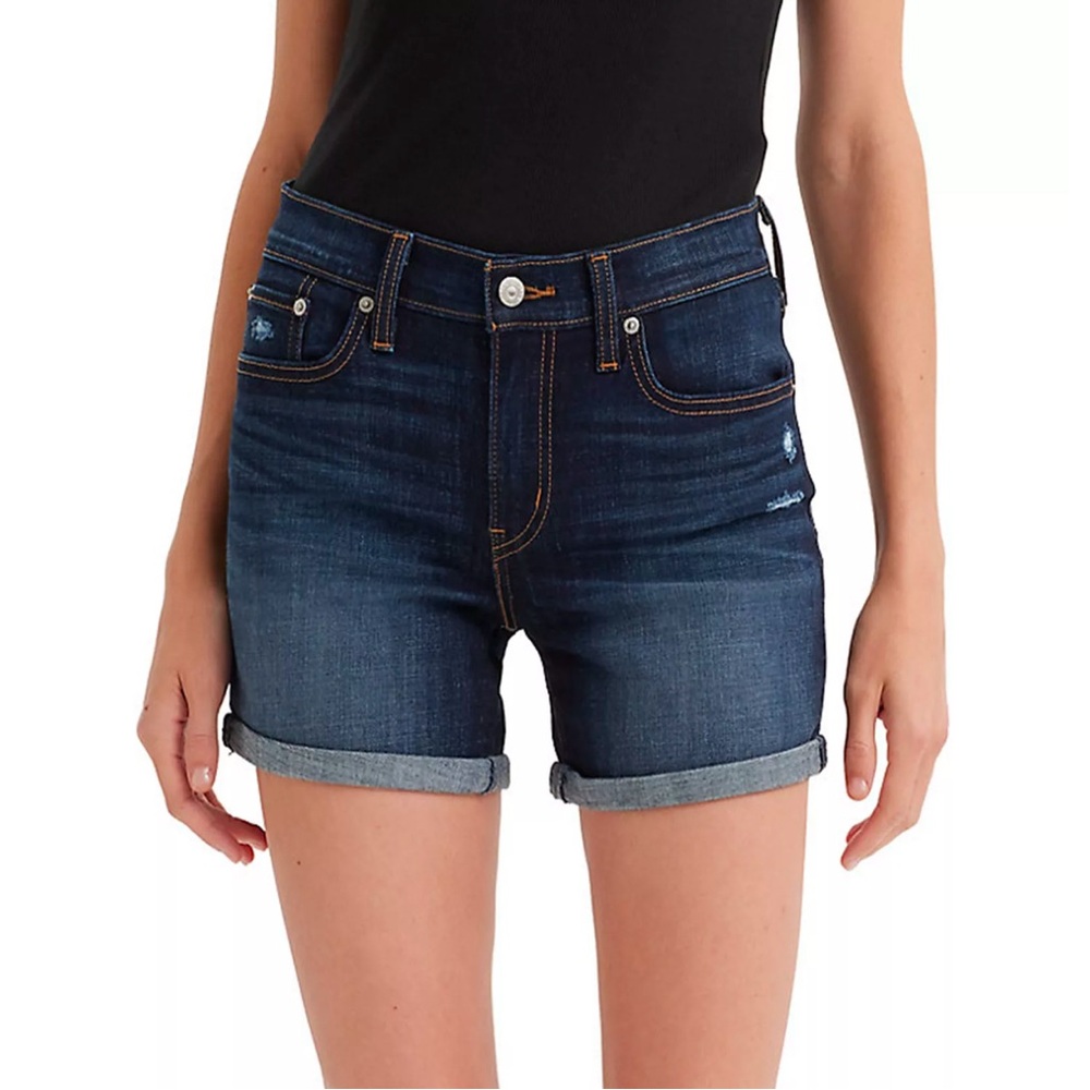 Levi's Women's Indigo Mid Length Jean Shorts | Size 33